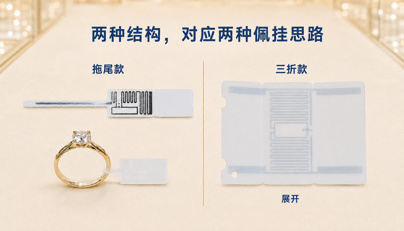 融智兴两款RFID珠宝标签怎么选？拖尾款与三折款，一篇讲清